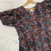 Frock Feeding Nighty, Free Size, Ankle Length, Tie-Up, Puff Sleeve Sleepwear in Softest Cotton Fabric (Bra Size 34"-38" | 50”-52″ length)